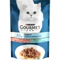 Вологий корм для кішок Purina Gourmet Perle Duo з лососем та сайдою міні філе в підливці 85 г (8445291188228) - зменшене зображення 1