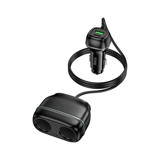 Зарядний пристрій HOCO HOCO Z59 Rank 48W dual port USB-C PD30W + USB QC3.0 Black (6942007641500) - изображение 1