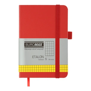 Книга записная Buromax ETALON 95 х 140 мм, 96 листов, клетка, красный (BM.296160-05) изображение 1