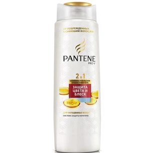 Шампунь Pantene 2 в 1 Захист кольору та блиск 400 мл (4015600837792) зображення 1