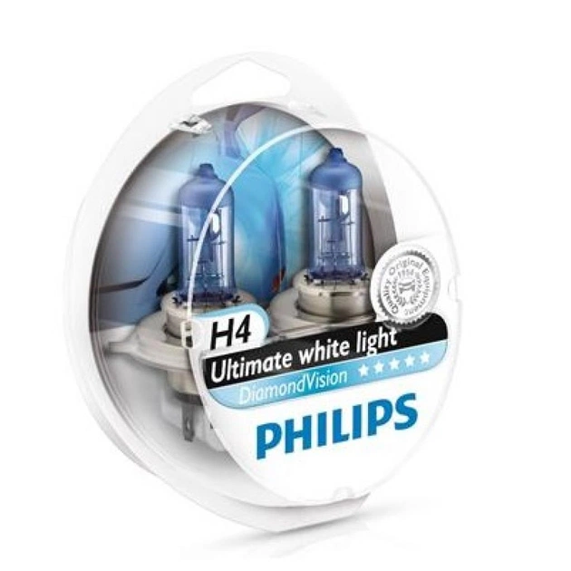 Автолампа Philips H4 Diamond Vision, 5000K, 2шт (12342DVS2) - изображение 1