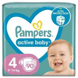 Підгузки Pampers Active Baby Maxi 4 (9-14 кг) 90 шт. (8001090950376) зображення 1