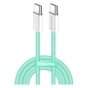 Дата кабель USB-C to USB-C 1.0m 60W 3.0А green ColorWay (CW-CBPDCC061-G) - preview 1