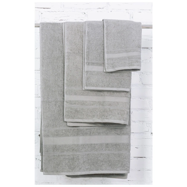 Рушник MirSon набір банний 5012 SoftNess Smoky 40x70, 50x90, 70x140, 100x150 (2200003183368) - изображение 1