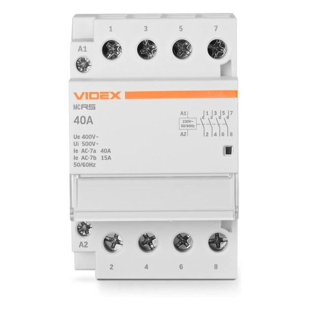 Контактор Videx 4п 40А 4НВ VF-RS-MC4O-40 RESIST - picture 2