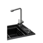 Мийка кухонна GRANADO Optimal Artes black shine (+ змішувач Badalona LUX inox + дозатор Redondo inox + ко (ksg1201) - зменшене зображення 3