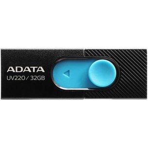 USB флеш накопичувач ADATA 32GB UV220 Black/Blue USB 2.0 (AUV220-32G-RBKBL) зображення 1