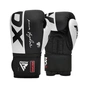 Боксерські рукавички RDX F4 Boxing Sparring Gloves Hook & Loop White/Black 12 унцій (BGR-F4B-12OZ) - зменшене зображення 2
