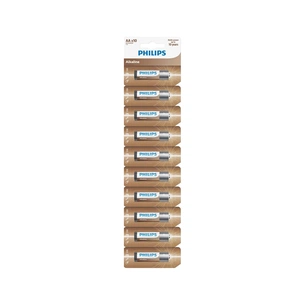 Батарейка Philips AА Entry Alkaline, лужна, стрічка 10 шт (LR6AL10S/10) зображення 1