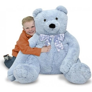 М'яка іграшка Melissa&Doug Большой плюшевый мишка, голубой, 76см х. 69см (MD3983) зображення 1