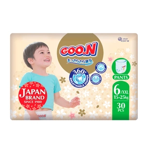 Підгузки GOO.N Premium Soft Трусики 15-25 кг Розмір 6 2XL 30 шт (F1010101-159) зображення 1