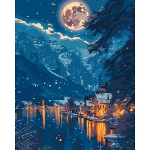 Картина по номерам Santi Ніч у горах, 40*50см, LED (955092) изображение 1