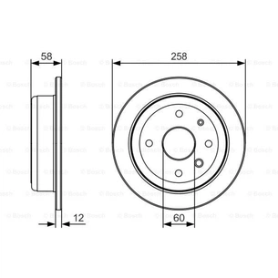 Гальмівний диск Bosch 0 986 479 T52 зображення 1