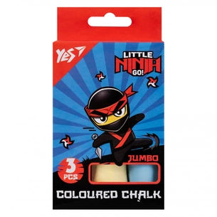 Крейда Yes кольорова Ninja 3 шт JUMBO (400492) зображення 1
