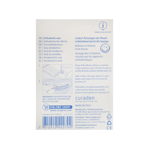 Віск для брекетів Curaprox Ortho Wax (7612412422702) - picture 2