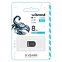 USB флеш накопичувач Wibrand 8GB Scorpio Black USB 2.0 (WI2.0/SC8M3B) - зменшене зображення 2