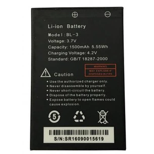 Акумуляторна батарея Baofeng для UV-3R Std 1500mAh (BL-3) зображення 1