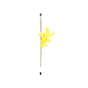 Іграшка для котів Hippie Pet Вудка з зірочкою жовта 40 см (HIPCW2303027G) зображення 1
