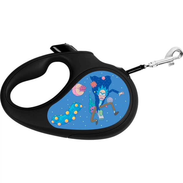 Повідець для собак WAUDOG R-leash "Рік та Морті 3" S до 15 кг 5 м чорний (8124-0282-01) - изображение 1