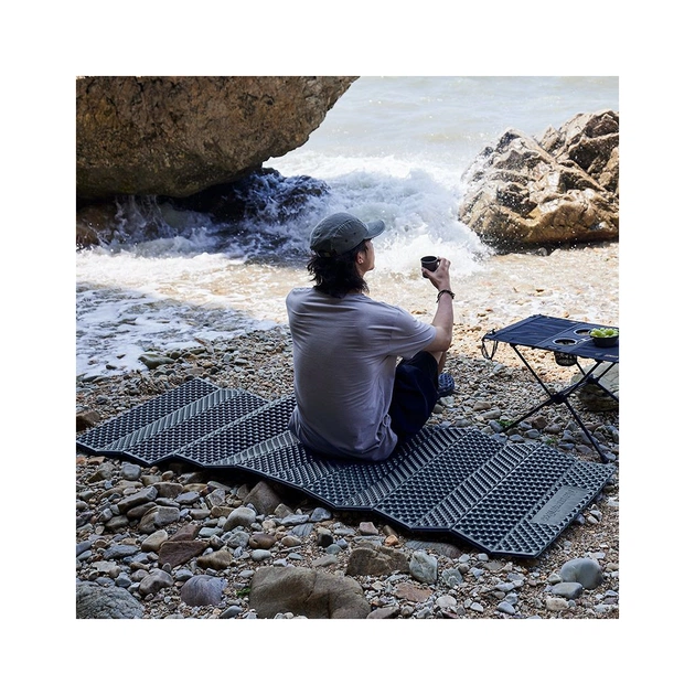 Туристичний килимок Naturehike IXPE CNK2300DZ017 алюмінієва плівка 200 x 65 х 2 см темно-блакитний (6976023923197) - зображення 5