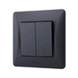 Перемикач Videx BINERA 2кл прохідний чорний графіт (VF-BNSW2P-BG) - уменьшенное изображение 1