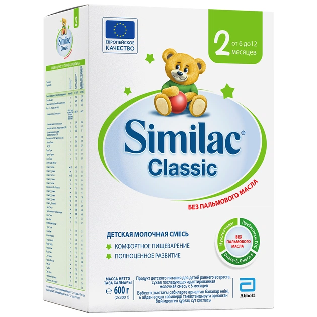 Дитяча суміш Similac Classic 2 600 г (5391523058889) - изображение 1