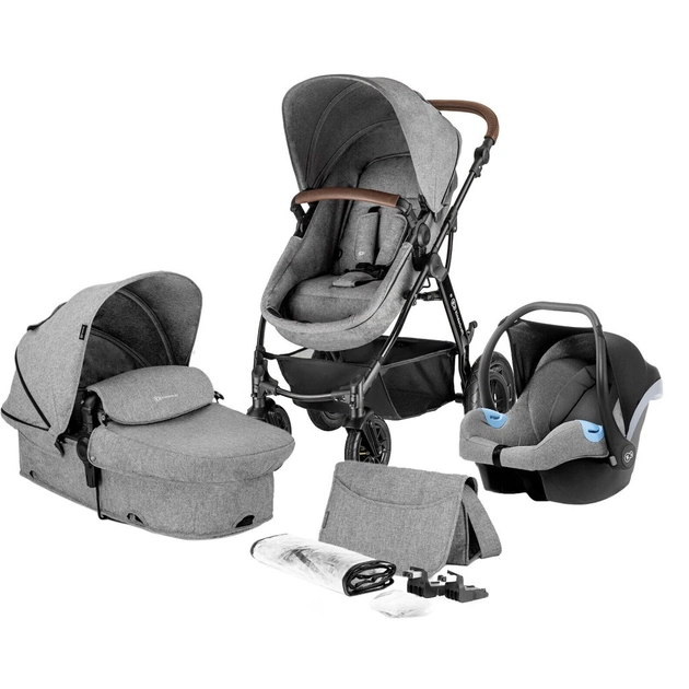 Коляска Kinderkraft 3 в 1 Moov Gray Melange (KKWMOOVGRYM0NC) (5902533915019) - зображення 1