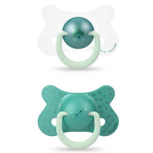 Пустушка Suavinex Зелений ведмедик 6-18 міс 2 шт. нічна (306811) зображення 1