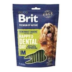 Ласощі для собак Brit Premium Dental Snacks M для середніх порід з колагеном і спіруліною 180 г (8595602573950) зображення 1