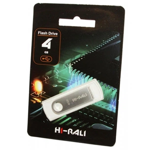 USB флеш накопичувач Hi-Rali 4GB Shuttle Series Silver USB 2.0 (HI-4GBSHSL) зображення 1