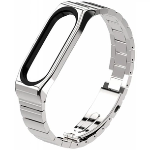 Ремінець до фітнес браслета XoKo Metal Premium для Mi Band 3/4 Silver (XK-XM-SB-SLR) зображення 1