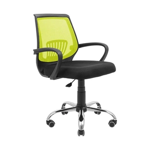 Офісне крісло Richman Стар Хром Піастра Сітка чорна + зелена (ADD0003157) зображення 1