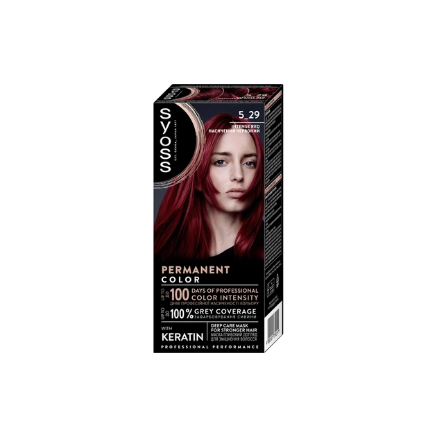 Фарба для волосся Syoss BL Permanent Coloration 5-29 - Насичений червоний (9000101739251) - picture 1
