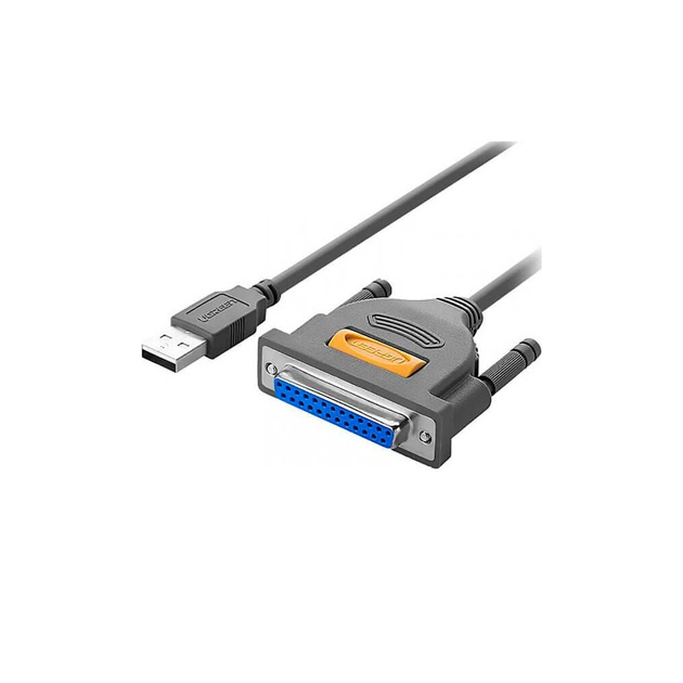 Кабель для принтера USB 2.0 to DB25 2.0m US167 black Ugreen (20224) - picture 1