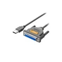 Кабель для принтера USB 2.0 to DB25 2.0m US167 black Ugreen (20224) - зменшене зображення 1