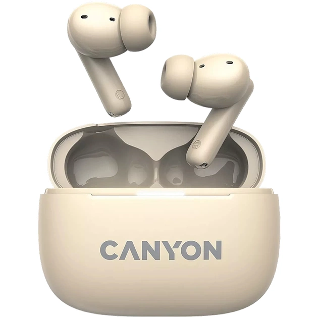 Наушники Canyon TWS-10 OnGo ANC ENC Beige (CNS-TWS10BG) - изображение 1