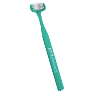 Зубна щітка Paro Swiss Superbrush тристороння бірюзова (7610458007242-turquoise) зображення 1