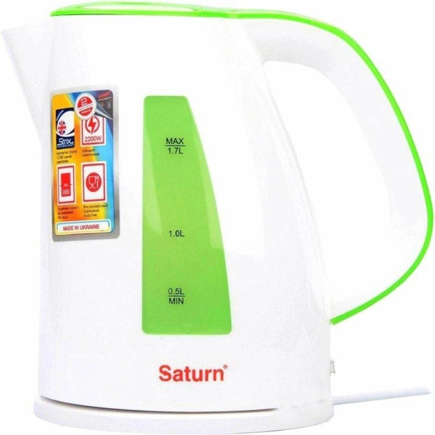 Електрочайник Saturn ST-EK8436 Lt. Green/White - зображення 1