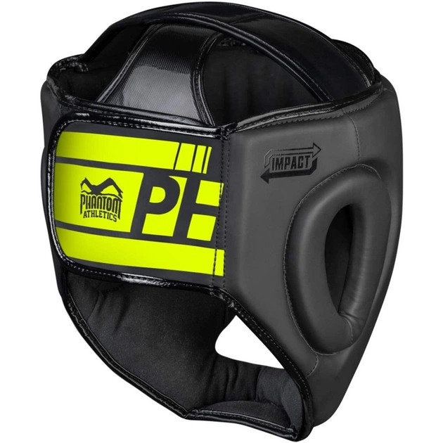 Боксерський шолом Phantom APEX Full Face Neon One Size Black/Yellow (PHHG2303) - picture 2