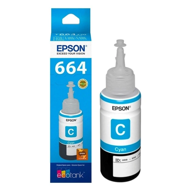 Контейнер з чорнилом Epson 664 cyan (70мл) L100/L200 (C13T66424A) - зображення 1