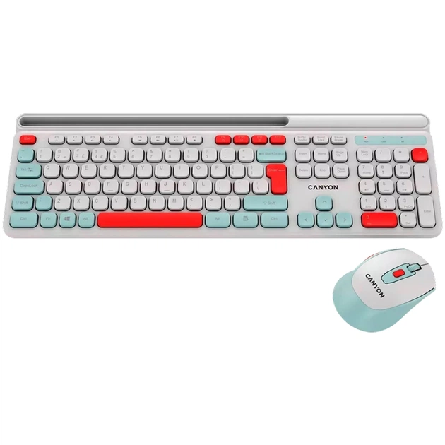 Комплект Canyon HSET-W5 Wireless UA White (CNS-HSETW5WT) - зображення 1