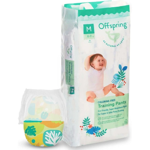 Підгузки Offspring трусики Розмір M (6-11 кг) 42 шт, Ліс (9355465009084) (DP-OI-FAP-M42P-FRT) - зображення 1