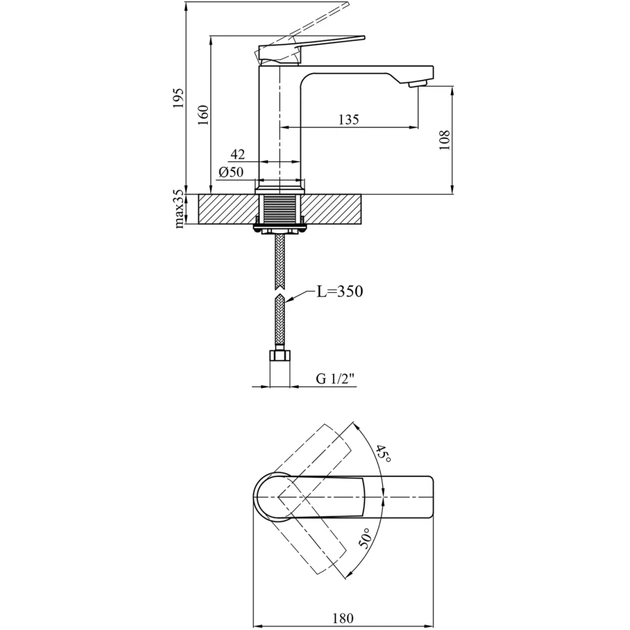 Душовий гарнітур Kroner Makon-C063 + змішувач Makon-C010 (CVS30225) - зображення 12