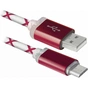 Дата кабель USB 2.0 AM to Micro 5P 1.0m RedLED backlight Defender (87556) - зменшене зображення 1