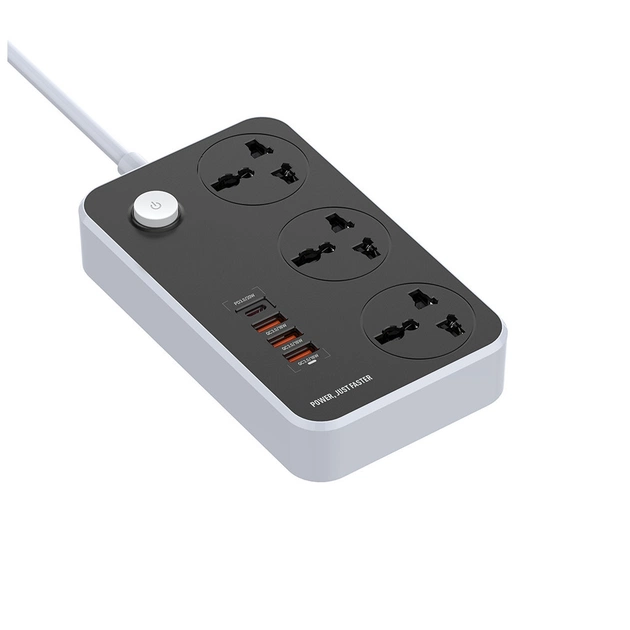 Мережевий фільтр живлення ColorWay CW-CHU34PDB, 3 розетки/4USB Black 2M (CW-CHU34PDB) - зображення 7