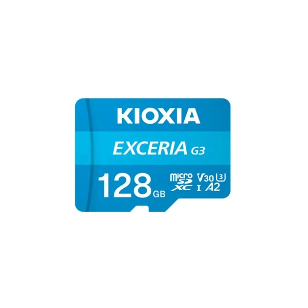 Карта пам'яті Kioxia 128GB microSDXC class 10 UHS-I U3 V30 A2 Exceria G3 (LMEX3L128GG2) - зображення 1