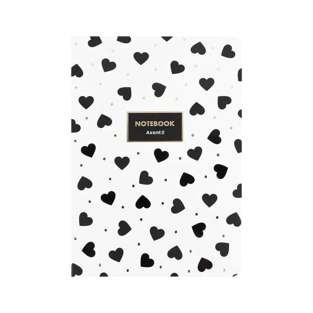 Книга записная Axent A5 Black&White, 80 листов клетка (8700-26-A) - изображение 1