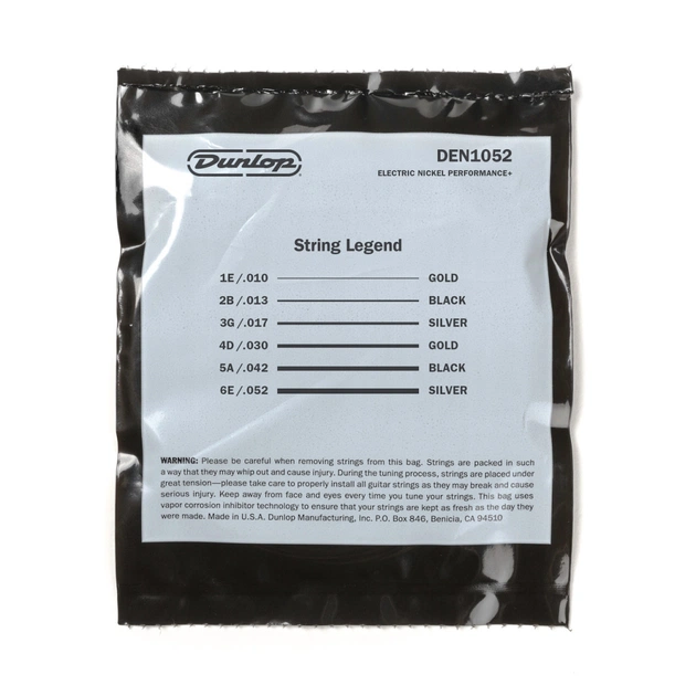 Струни для гітари Jim Dunlop Nickel Wound Electric Guitar Strings (10-52) (DEN1052) - picture 3