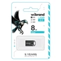 USB флеш накопичувач Wibrand 8GB Hawk Black USB 2.0 (WI2.0/HA8M1B) - зменшене зображення 2