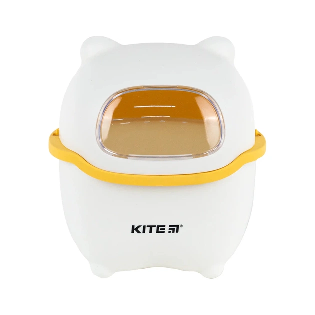 Кошик для паперів Kite Настільний контейнер для сміття, біло-помаранчевий (K24-009-8) - picture 1